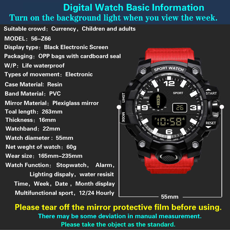 [Buy 1 Get 1 Free] Multifunctional Waterproof Outdoor Sports Watch