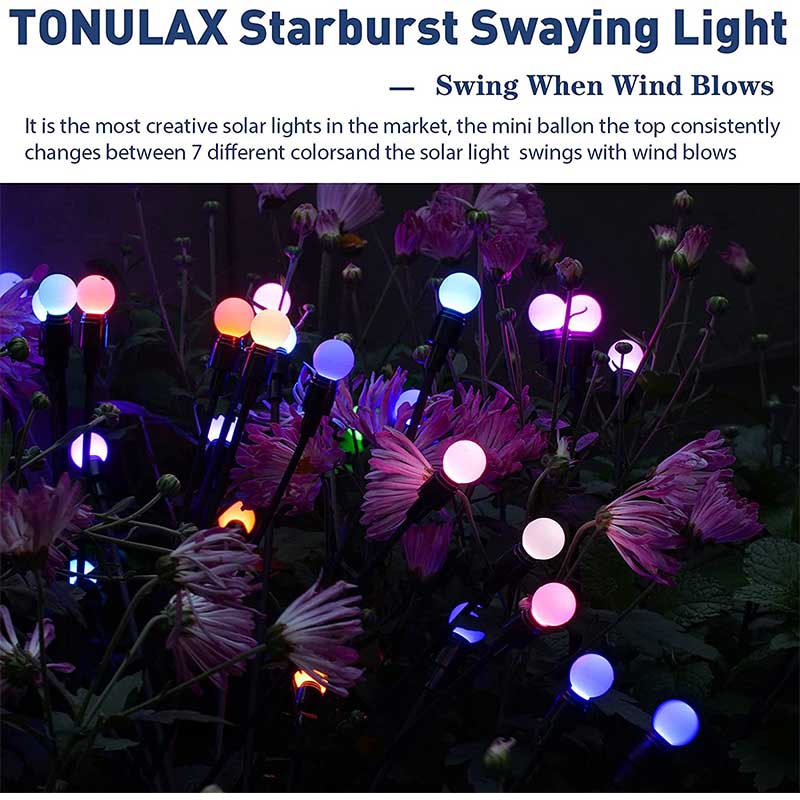 Solar Garden Lights-Starburst Swaying Light