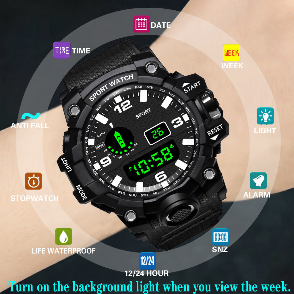 [Buy 1 Get 1 Free] Multifunctional Waterproof Outdoor Sports Watch