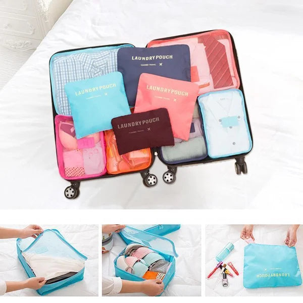 ✈6 pieces portable luggage packing cubes?Buy More Save More?