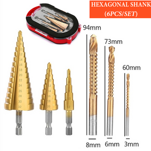 Titanium Plating Drill Bit Set（6pcs）