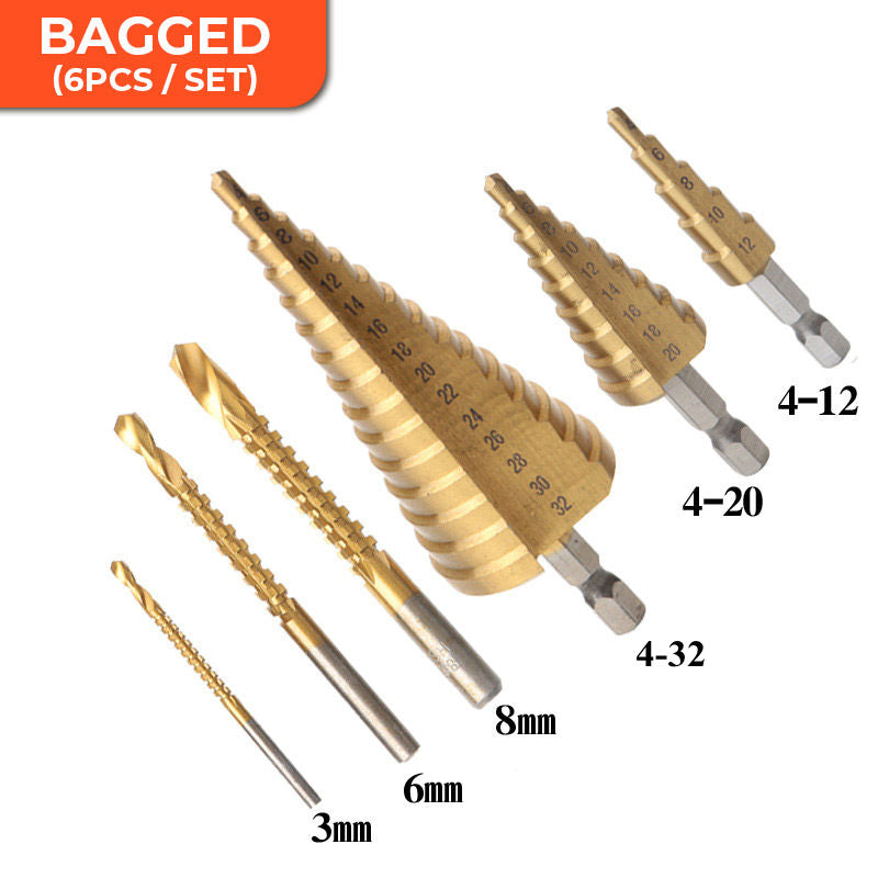 Titanium Plating Drill Bit Set（6pcs）